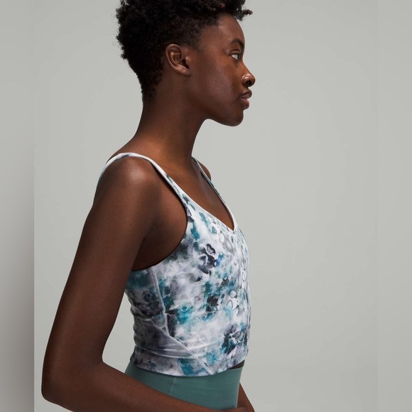 Lululemon Align Tank in Kaleidofloral Blue Size 4 - Picture 2 of 11